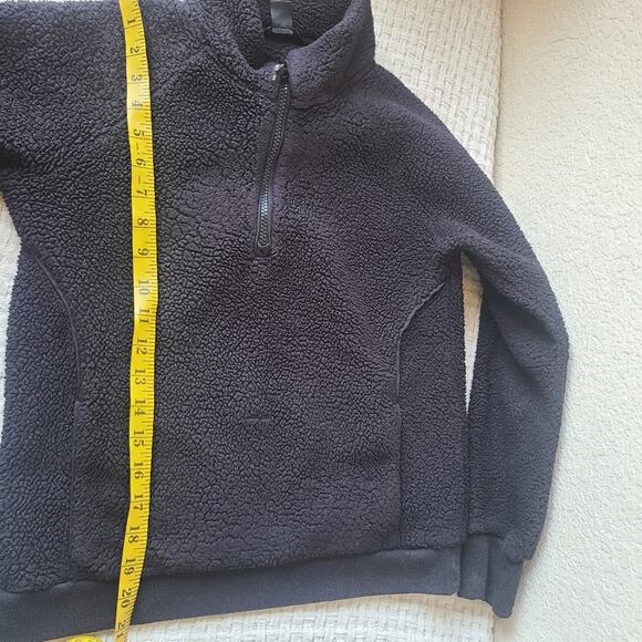 Athleta Girl Black Sherpa Jacket Little Girl Size L 12 - Picture 6 of 8